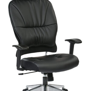 BLACK BONDED LEATHER MANAGERS CHAIR