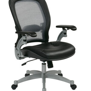 Light Air Grid® Chair, Top Grain Leather, Adjustable Lumbar and Platinum Finish Base $565+