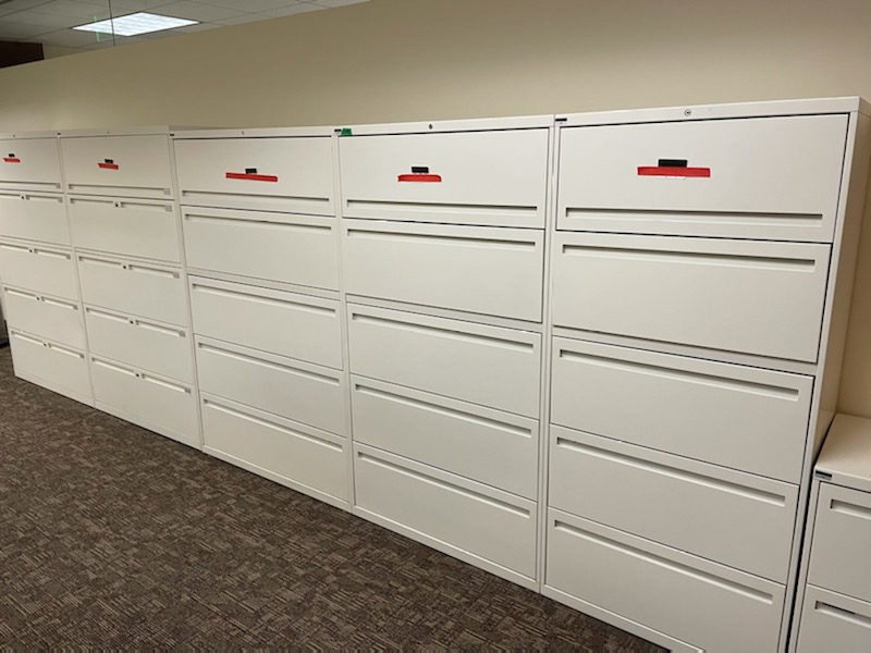 White Allsteel 5 Drawer Lateral Files – $199ea – Value Mander