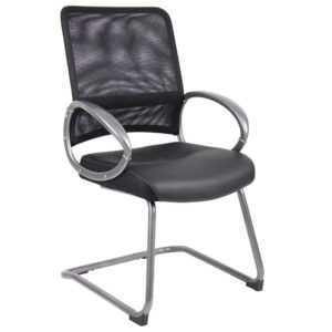 Boss Mesh Back Guest Chair with Pewter Finish $110.00