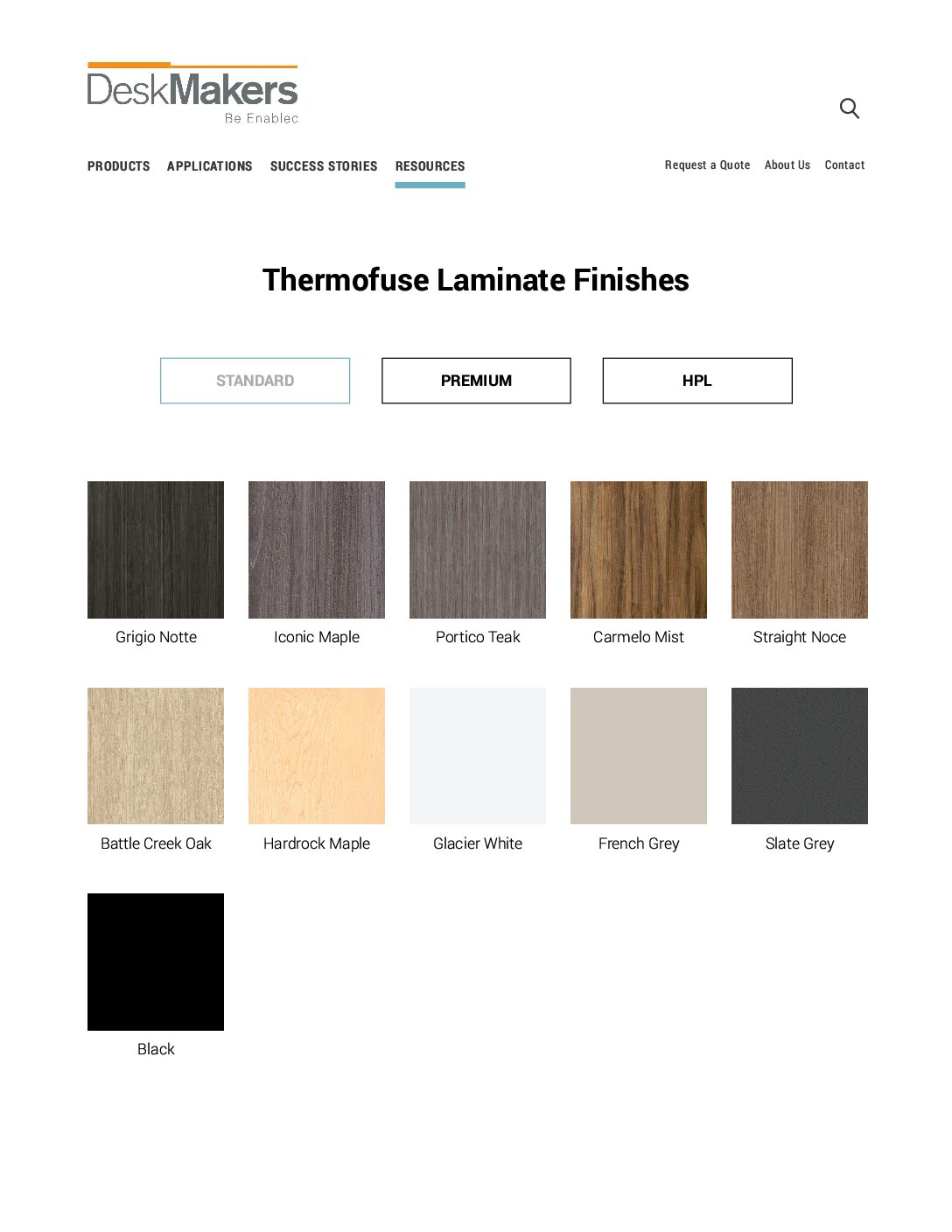 DeskMakers_Laminate Finishes