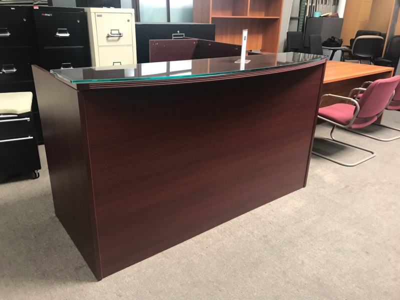 reception desk mahogany