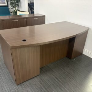 5+ BOWFRONT DESK & CREDENZA SET $450ea