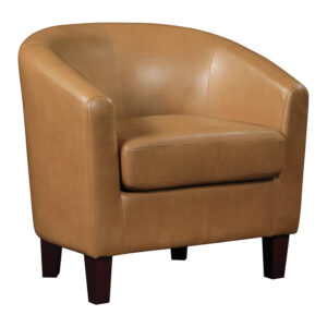 Ethan Barrel Chair with Espresso Finish Wood Legs $359