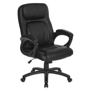 Faux Leather Manager's Chair with Padded Arms and Back $229.00