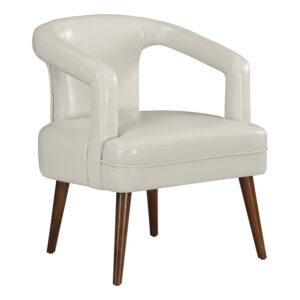 Mason Accent Reception Chair Coffee Finish Wood Legs $279.00