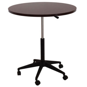 32″ Mobile Round Table, Mahogany $125.00